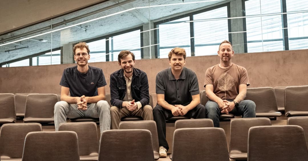 Founders Thibaut Vincent, Anthony Meirlaen, Jeroen Borloo and Jared Dierickx at Wintercircus. © Rookoo